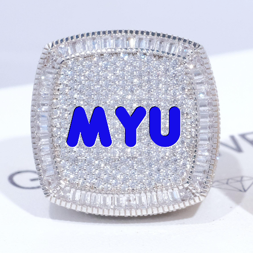 CUSTOM LETTER 3D ICED RING