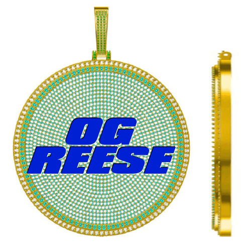 CUSTOM LETTER NECKLACE 3D BIG DISC