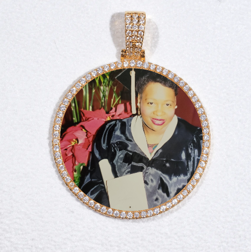 MEDIUM 3D CIRCLE CUSTOM PICTURE PENDANT
