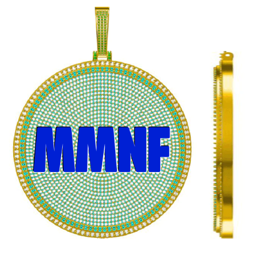 CUSTOM LETTER NECKLACE 3D BIG DISC