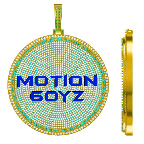 CUSTOM LETTER NECKLACE 3D BIG DISC