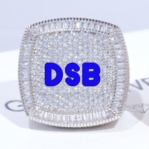 CUSTOM LETTER 3D ICED RING