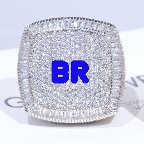 CUSTOM LETTER 3D ICED RING