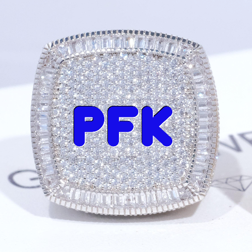 CUSTOM LETTER 3D ICED RING