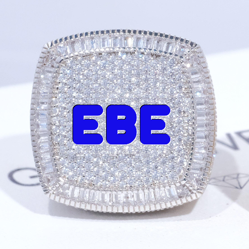 CUSTOM LETTER 3D ICED RING