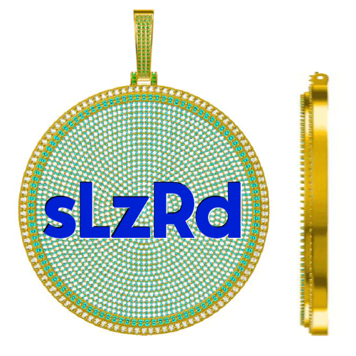 CUSTOM LETTER NECKLACE 3D BIG DISC