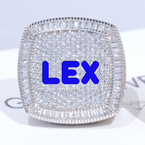 CUSTOM LETTER 3D ICED RING