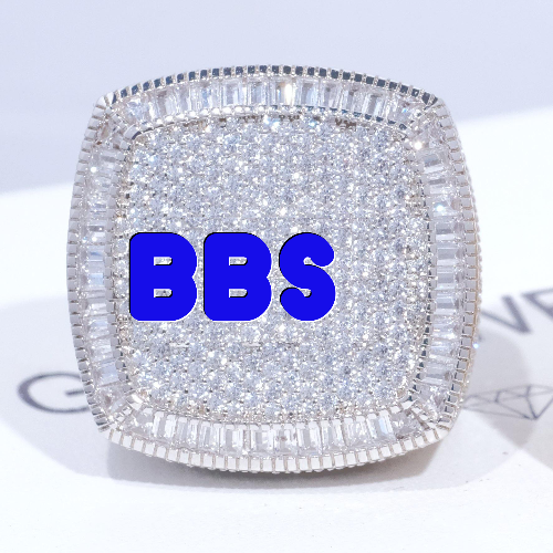 CUSTOM LETTER 3D ICED RING