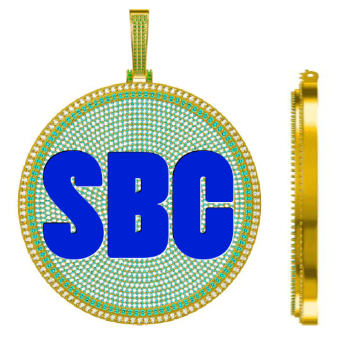 CUSTOM LETTER NECKLACE 3D BIG DISC