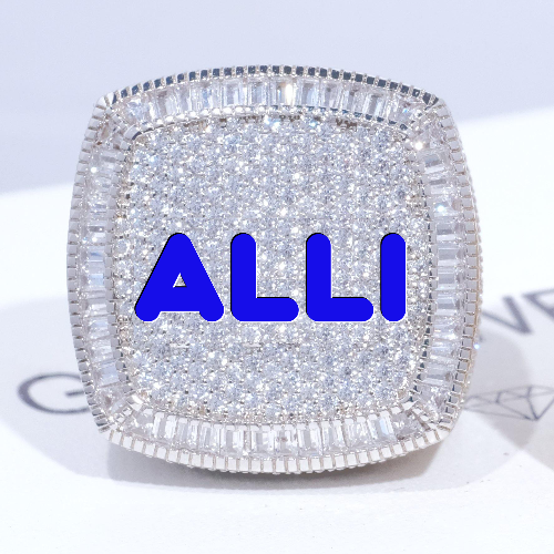 CUSTOM LETTER 3D ICED RING