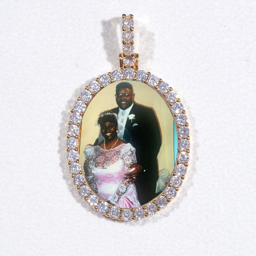 3D Oval Custom Picture Pendant