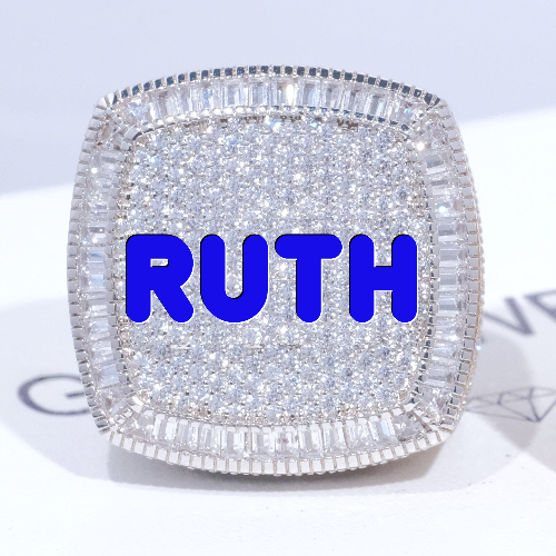 CUSTOM LETTER 3D ICED RING