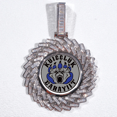Large 3D Baguette Custom Picture Pendant