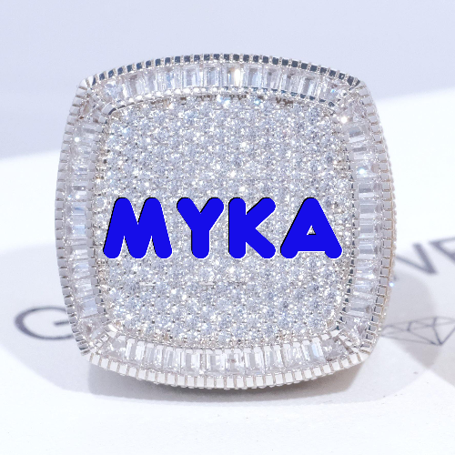 CUSTOM LETTER 3D ICED RING