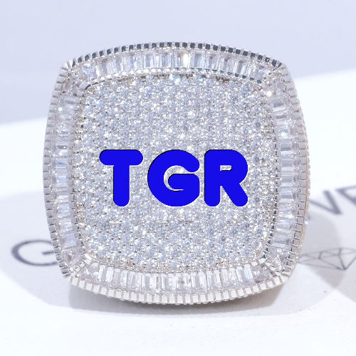 CUSTOM LETTER 3D ICED RING