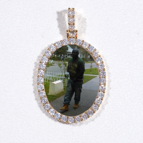 3D Oval Custom Picture Pendant
