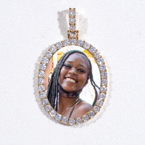 3D Oval Custom Picture Pendant