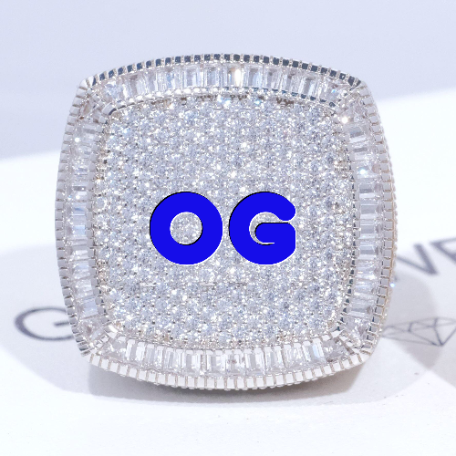 CUSTOM LETTER 3D ICED RING