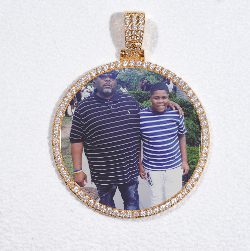 MEDIUM 3D CIRCLE CUSTOM PICTURE PENDANT
