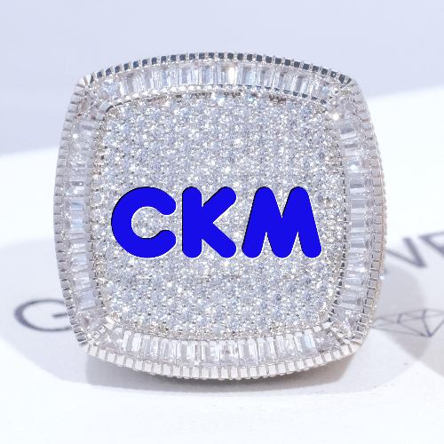 CUSTOM LETTER 3D ICED RING