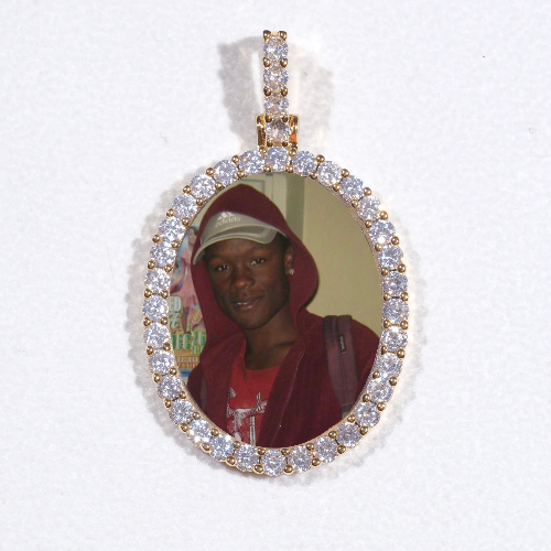 3D Oval Custom Picture Pendant