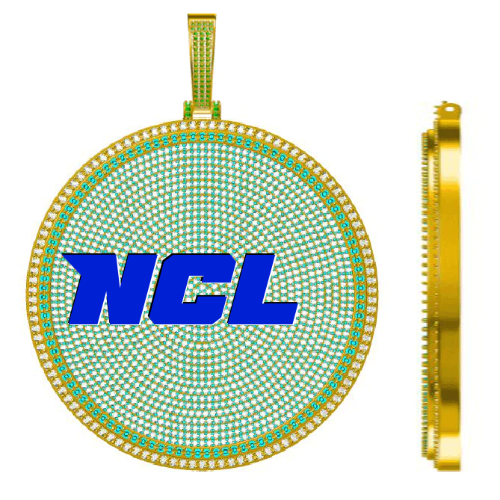 CUSTOM LETTER NECKLACE 3D BIG DISC