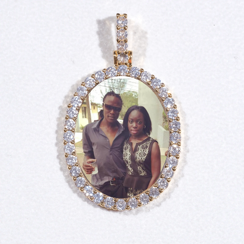 3D Oval Custom Picture Pendant