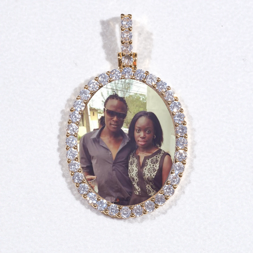 3D Oval Custom Picture Pendant