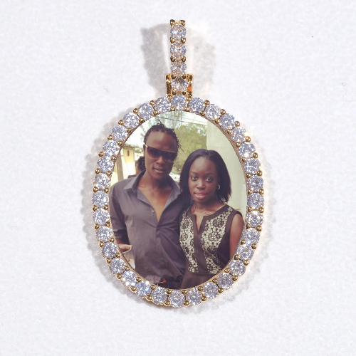 3D Oval Custom Picture Pendant