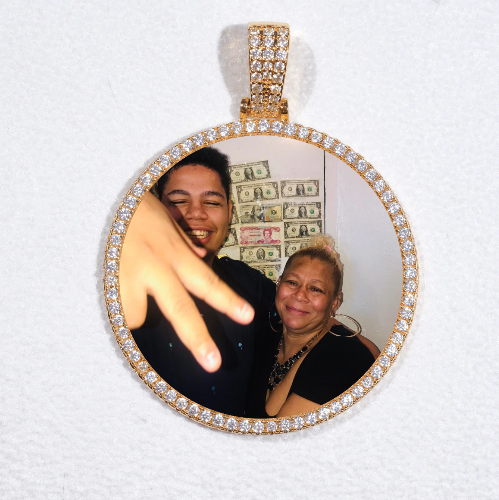 MEDIUM 3D CIRCLE CUSTOM PICTURE PENDANT