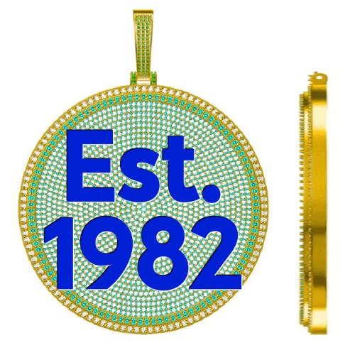 CUSTOM LETTER NECKLACE 3D BIG DISC