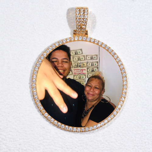 MEDIUM 3D CIRCLE CUSTOM PICTURE PENDANT