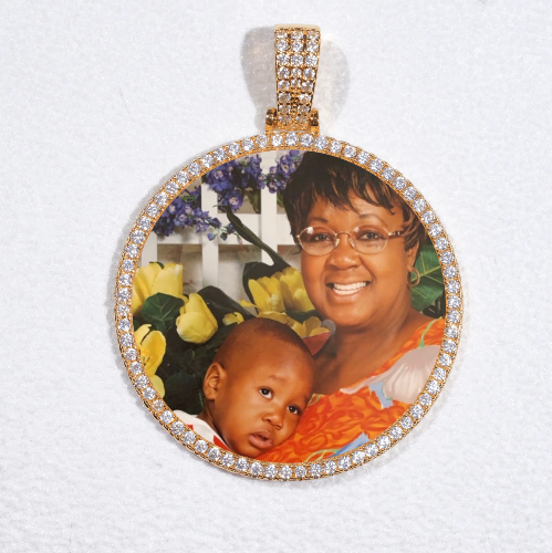 MEDIUM 3D CIRCLE CUSTOM PICTURE PENDANT