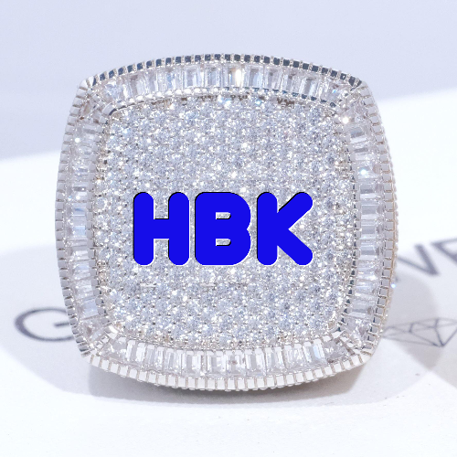 CUSTOM LETTER 3D ICED RING