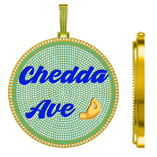 CUSTOM LETTER NECKLACE 3D BIG DISC