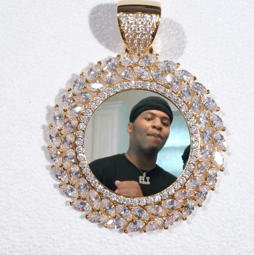 Large 3D Wheat Ear Custom Picture Pendant