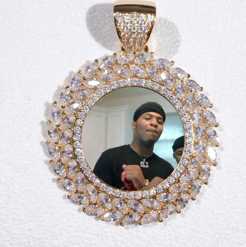 Large 3D Wheat Ear Custom Picture Pendant