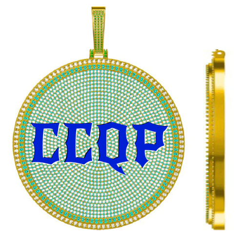 CUSTOM LETTER NECKLACE 3D BIG DISC