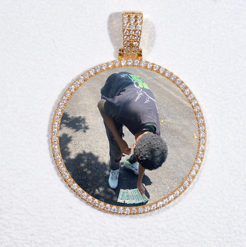 MEDIUM 3D CIRCLE CUSTOM PICTURE PENDANT