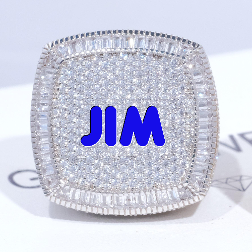 CUSTOM LETTER 3D ICED RING