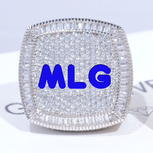 CUSTOM LETTER 3D ICED RING