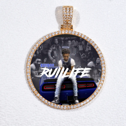 MEDIUM 3D CIRCLE CUSTOM PICTURE PENDANT