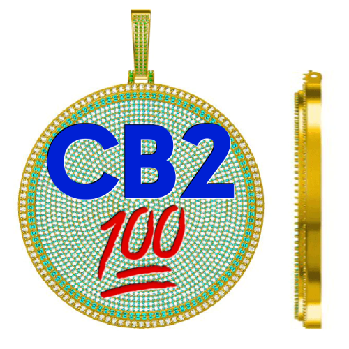 CUSTOM LETTER NECKLACE 3D BIG DISC