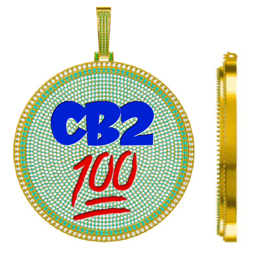 CUSTOM LETTER NECKLACE 3D BIG DISC