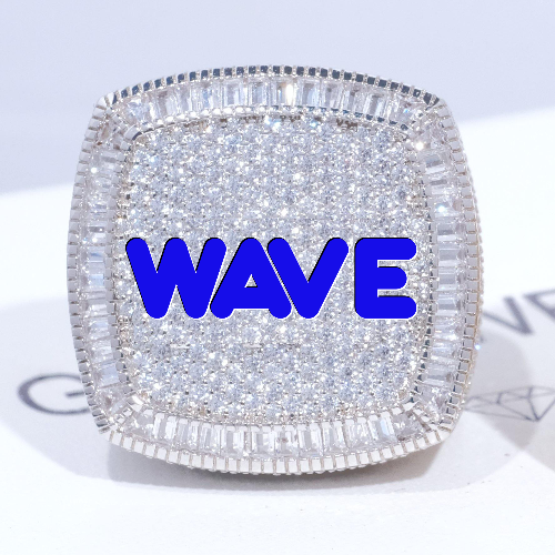 CUSTOM LETTER 3D ICED RING