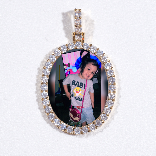 3D Oval Custom Picture Pendant