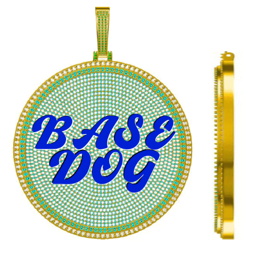 CUSTOM LETTER NECKLACE 3D BIG DISC