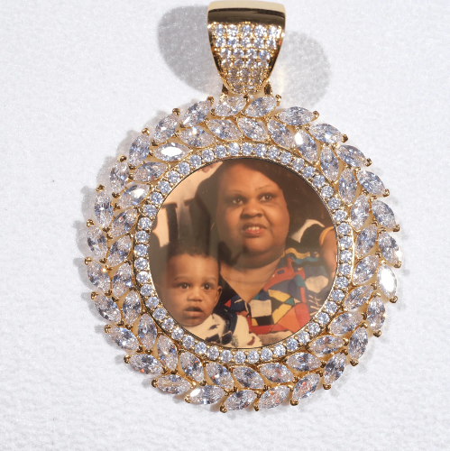 Large 3D Wheat Ear Custom Picture Pendant