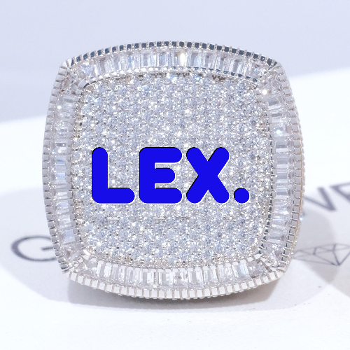 CUSTOM LETTER 3D ICED RING
