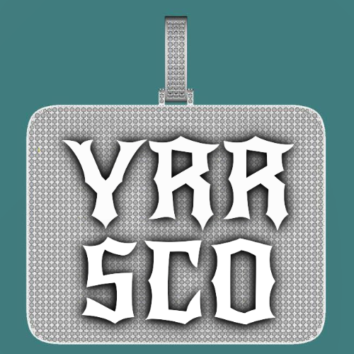 CUSTOM LETTER NECKLACE 3D BIG SQUARE